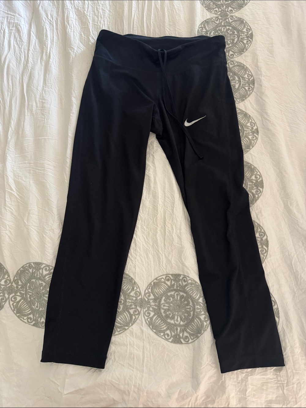 Nike Black Athletic Leggings with Swoosh